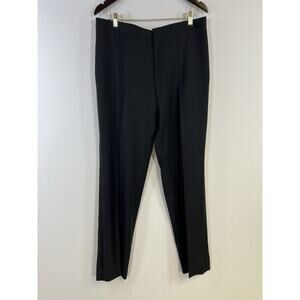 Trussini‎ Solid Black Slash Pockets Men's Dress Pants Flat Front Size 52/US36/32